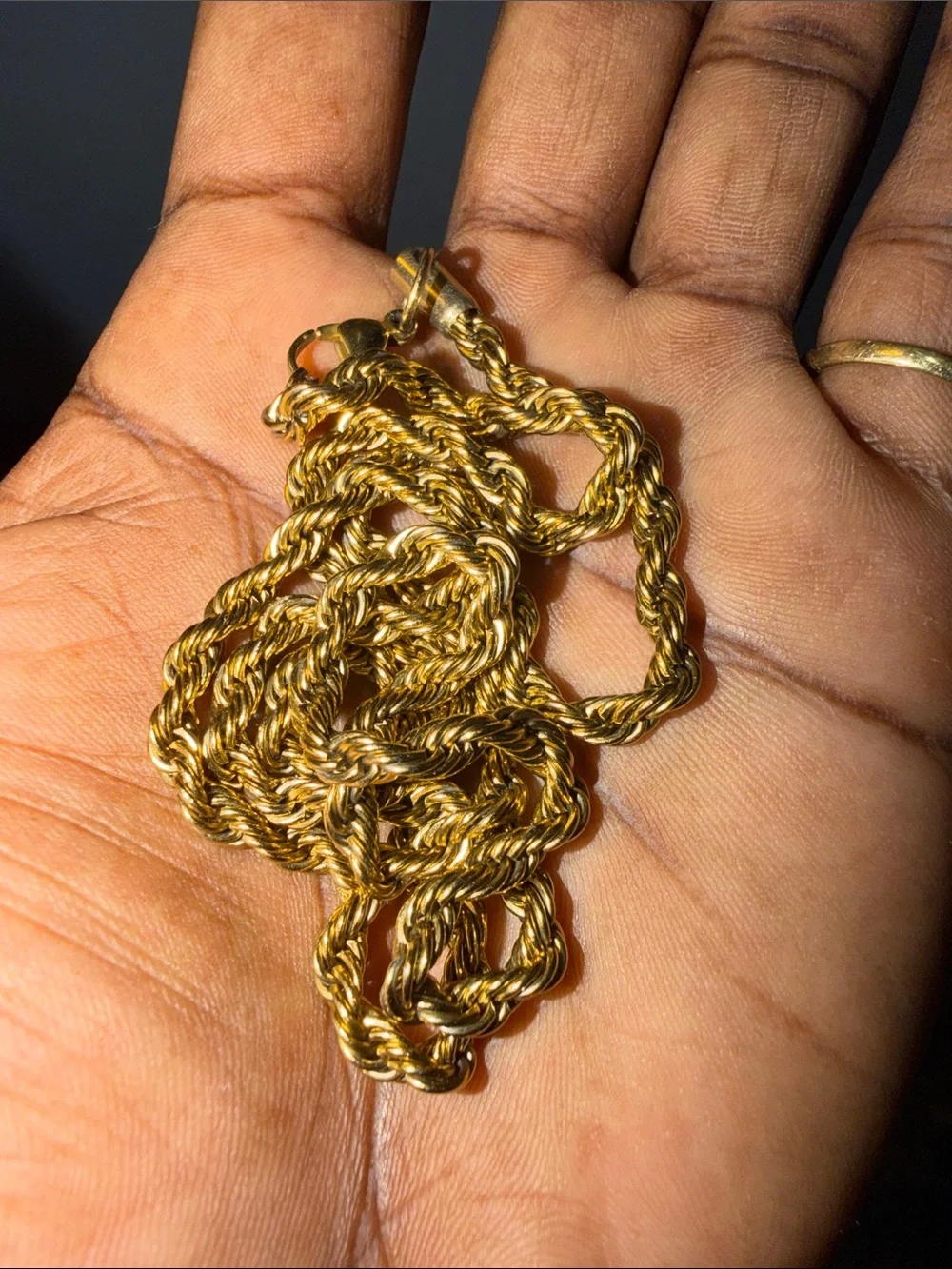 Gold Rope Chain Necklace - Classic Twist Link